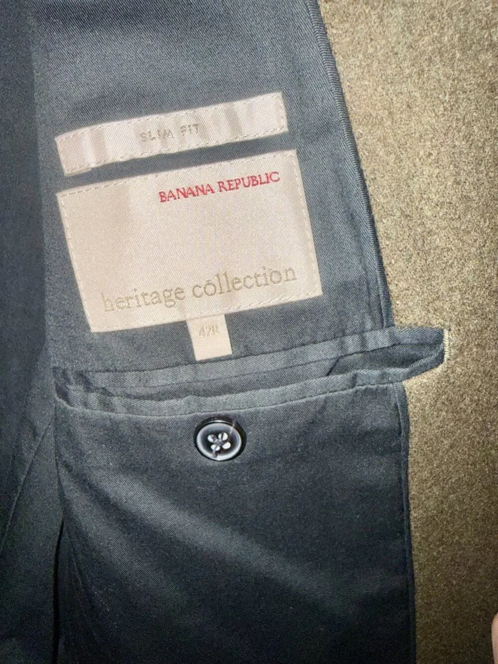 Banana Republic Heritage Mario Bellucci Italian Wool Sport Coat Blazer 42R